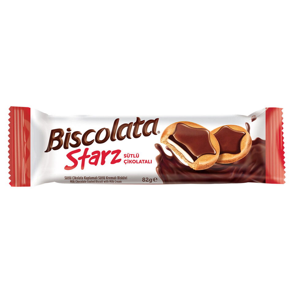 ŞÖLEN BİSCOLATA STARZ BİSKÜVİ 82GR-SÜTLÜ&ÇİKOLATAL